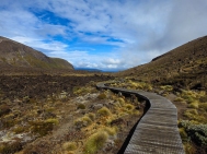 Wooden pathway at Tongariro